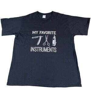 Port & Company Barber‎ T-Shirt Hair Stylist Tools Razor Clipper Graphic Tee 2XL